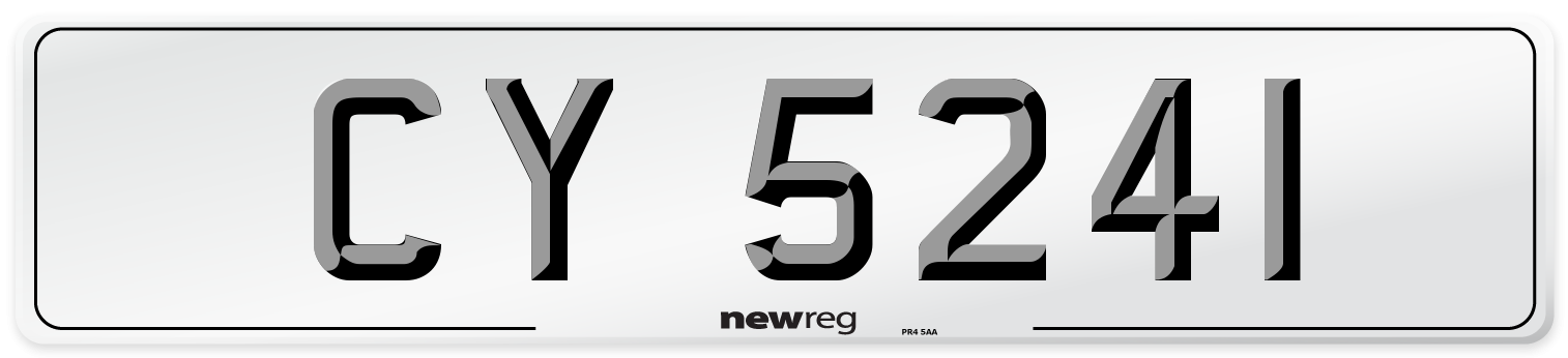 CY 5241 Number Plate from New Reg